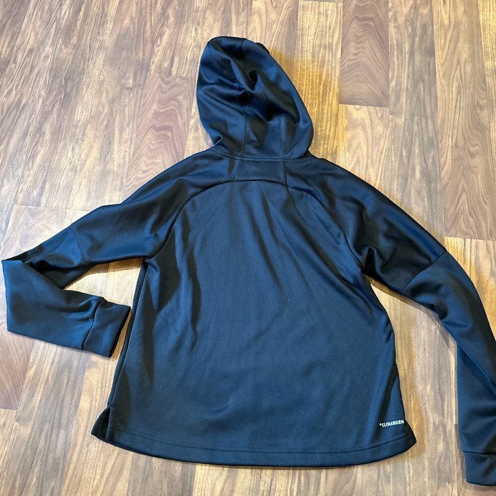 ADIDAS Women's Black Hoodie Sweatshirt Front Pocket Small Athletic Sports - Picture 9 of 9